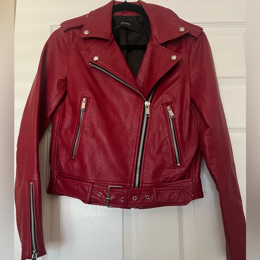 Zara faux leather jacket